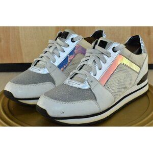 Michael Kors Billie Trainer Womens Shoes Size 9 M OpWhite Multi Leather Sneaker